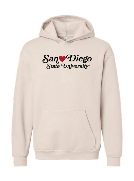 San Diego State University Heart Hoodie