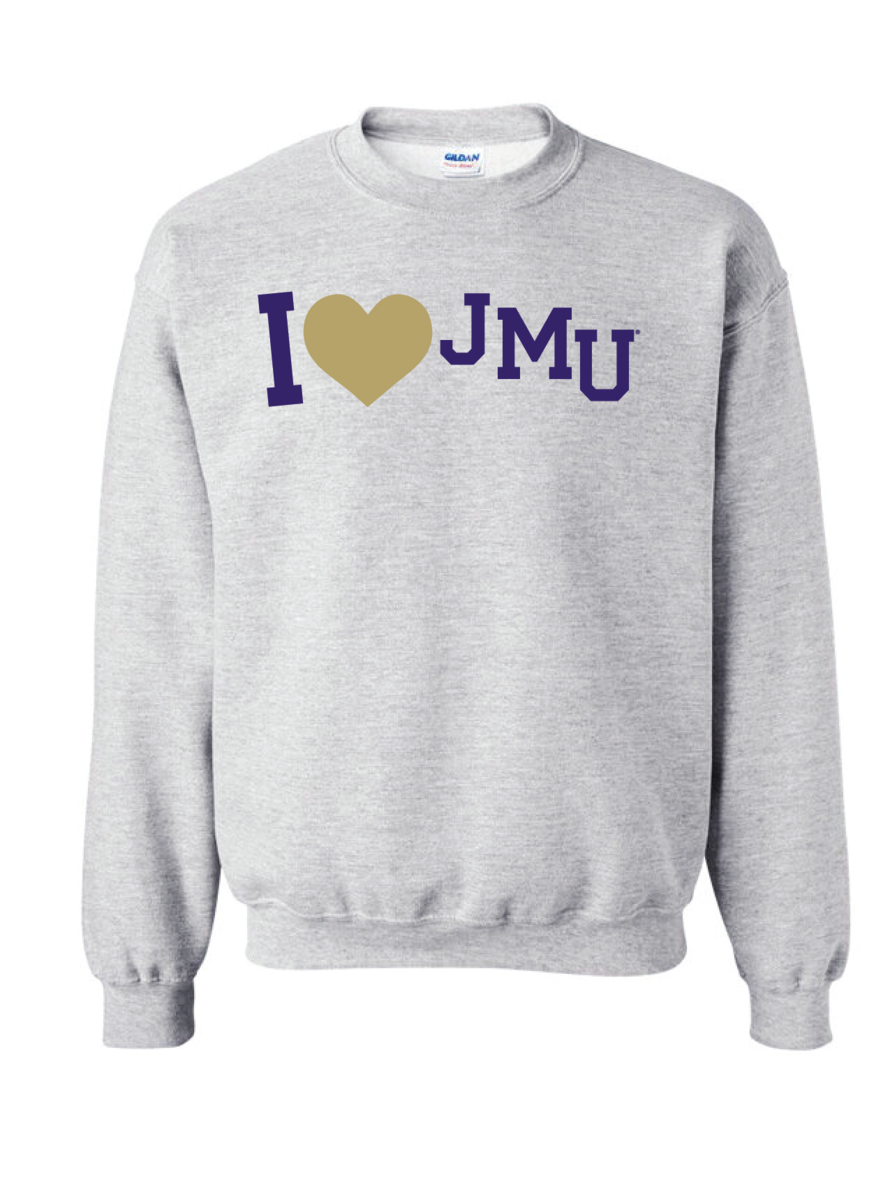 James Madison University Love Crewneck