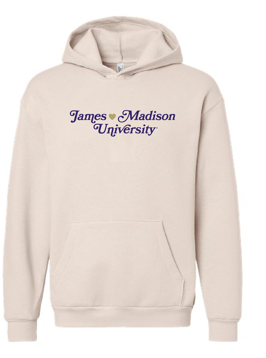 James Madison University Heart Hoodie