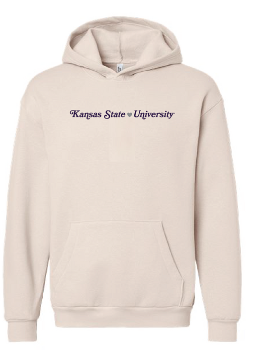 Kansas State University Heart Hoodie