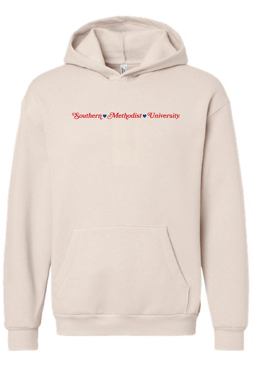 Southern Methodist University Heart Hoodie