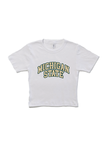 Michigan State University Block Letter Baby Tee
