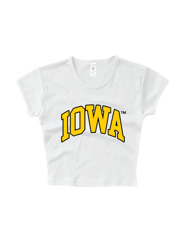 University of Iowa Block Letter Baby Tee
