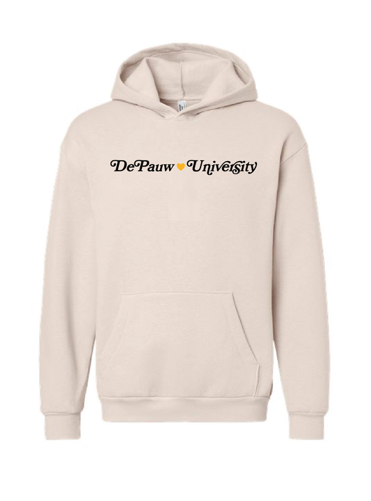 DePauw University Heart Hoodie