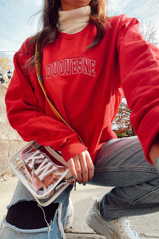 Duquesne Embroidered Tone Crewneck