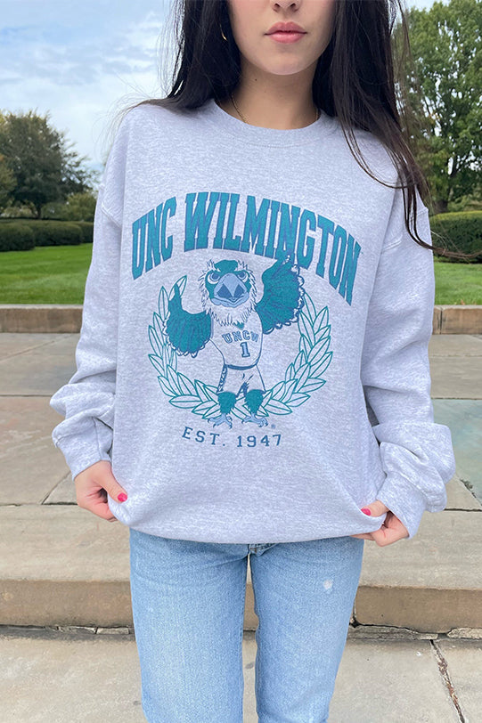 UNC Wilmington Grey Mascot Crewneck