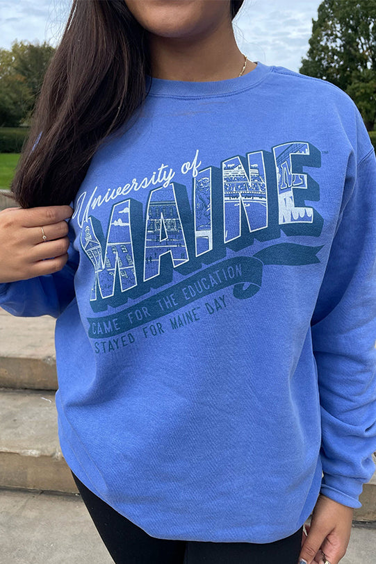 University of Maine Blue Crewneck