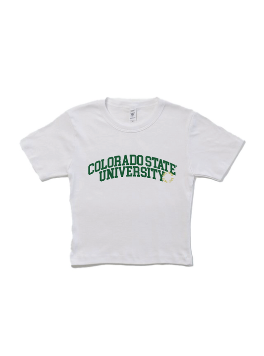 Colorado State Varsity Baby Tee