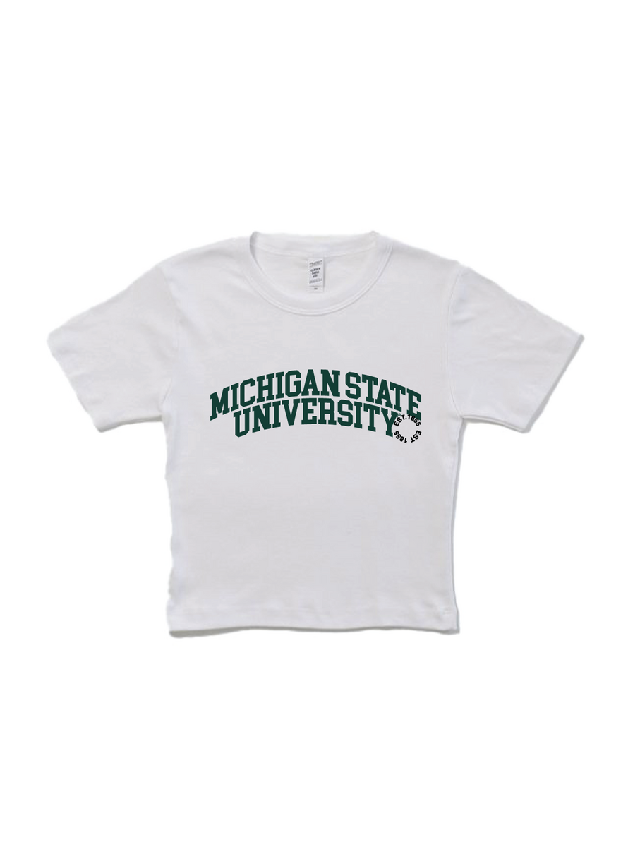 Michigan State Varsity Baby Tee