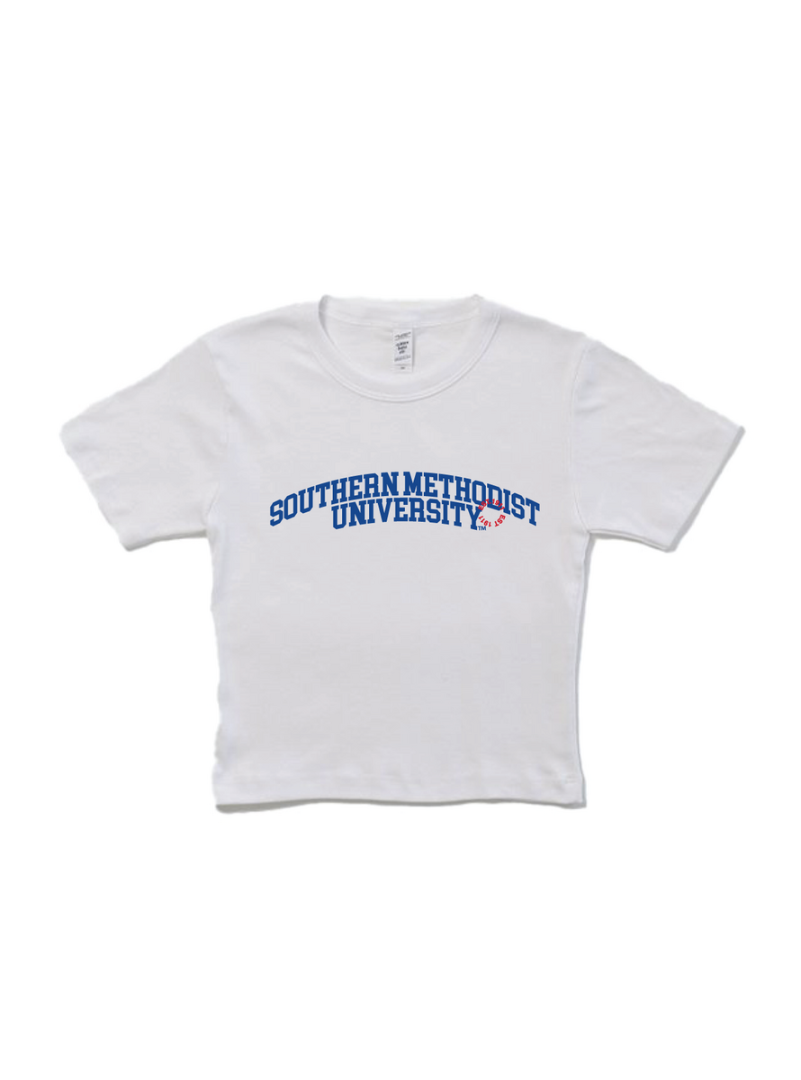 Southern Methodist Varsity Baby Tee