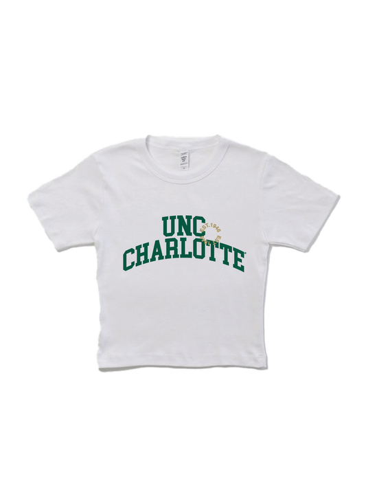 UNC Charlotte Varsity Baby Tee