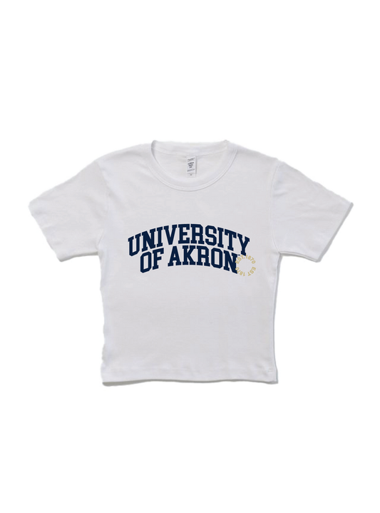 University of Akron Varsity Baby Tee