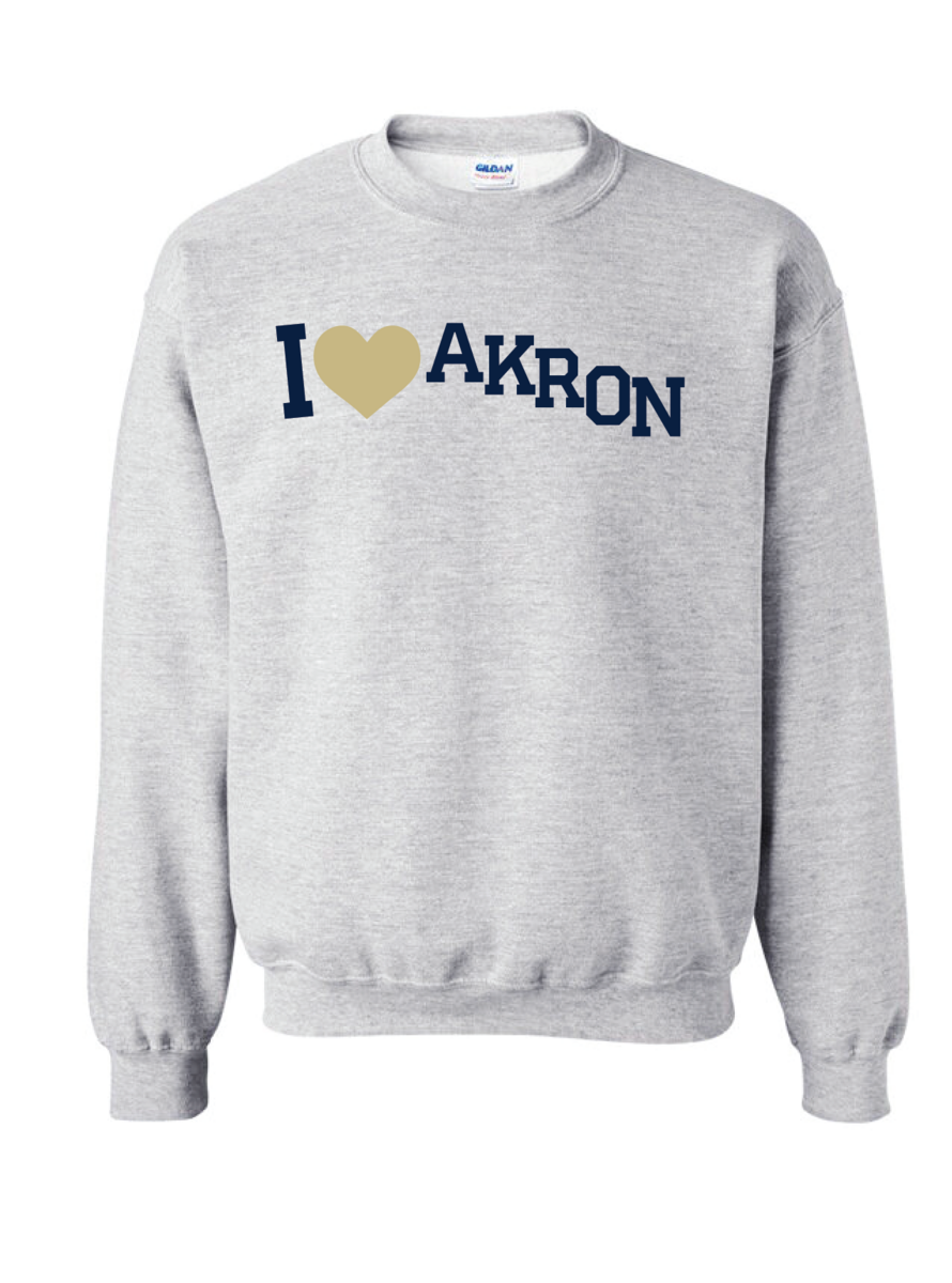 University of Akron Love Crewneck