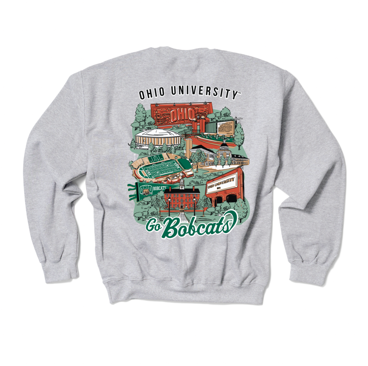 ohio university gear Ohio University Landmark Crewneck