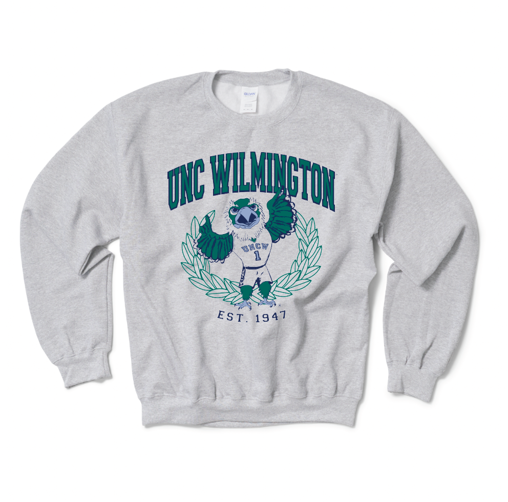 UNC Wilmington Grey Mascot Crewneck