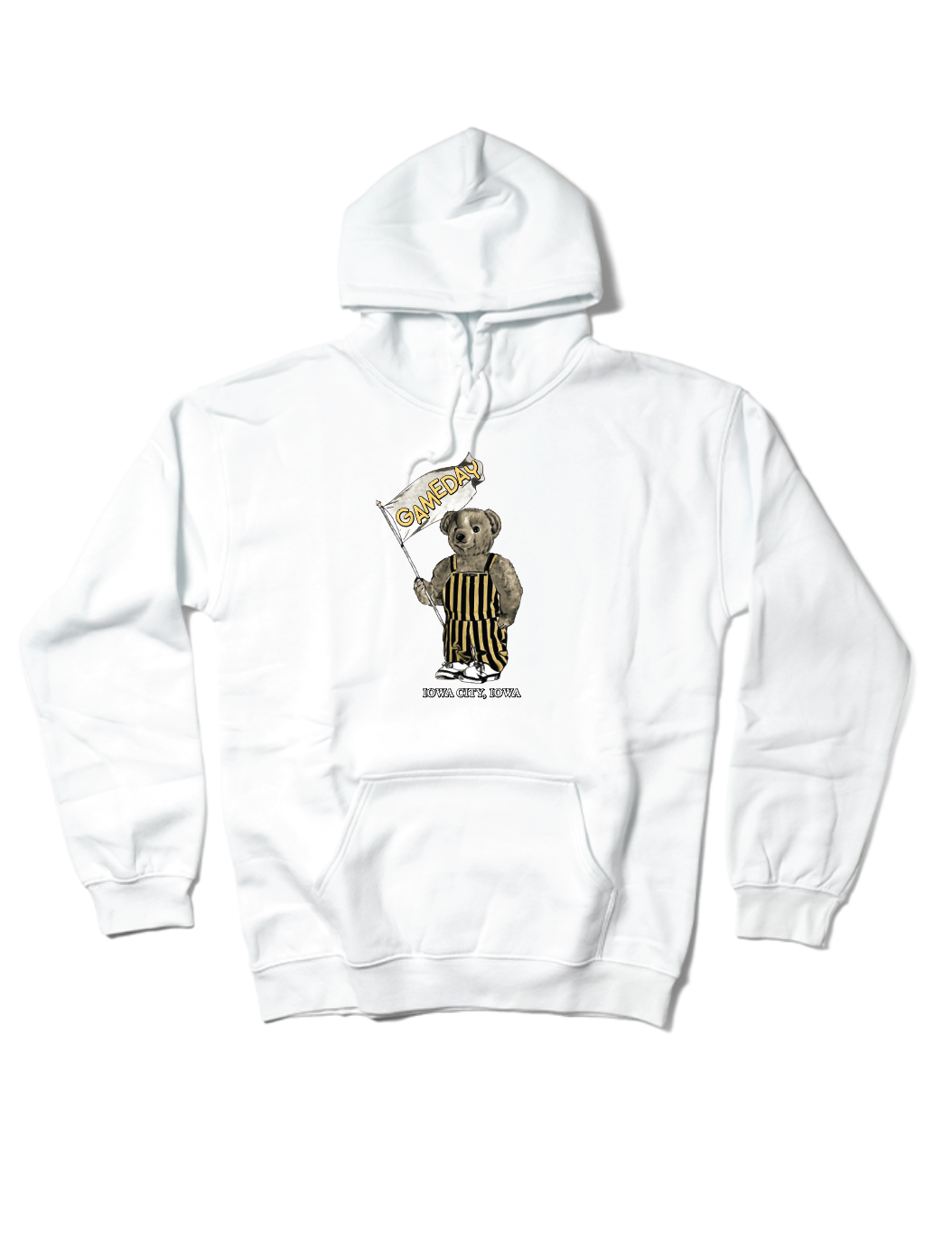 University of Iowa Bear White Hoodie