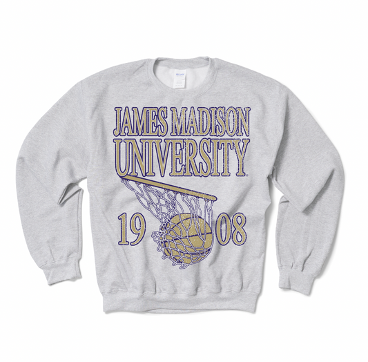 James Madison Basketball Crewneck