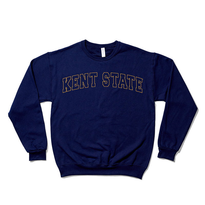 Kent State Embroidered Tone Crewneck