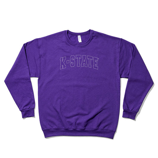 Kansas State Embroidered Tone Crewneck